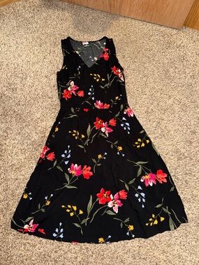 Old navy black floral dress